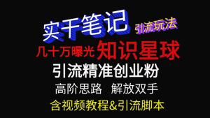 知识星球数十万曝光引流玩法揭秘【暴力引流】付教程+引流脚本-副业吧创业